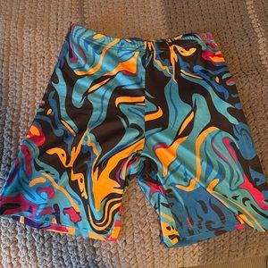 Thrifted Groovy Biker Shorts